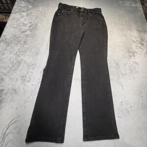 Levis 505 Jeans Womens 6 Black Straight Leg Stretch Zip Stretch Denim